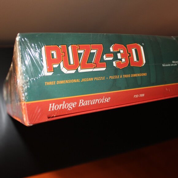 3/$77❤️new sealed Wrebbit PUZZ 3D BAVARIAN CLOCK 404 pcs puzzle 1996 vintage - Picture 3 of 7